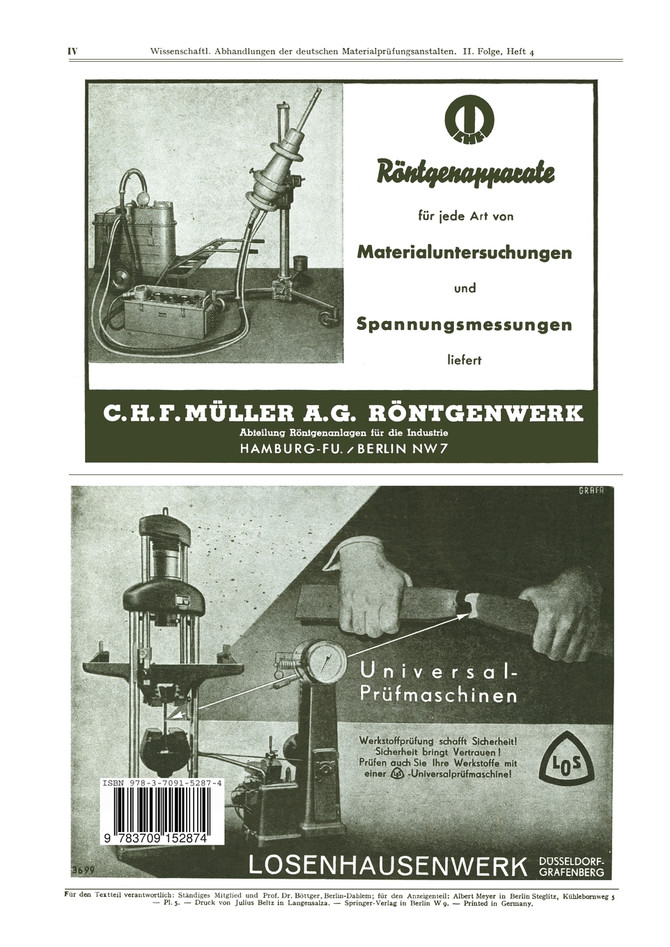 Neuere Untersuchungen an Baustoffen und Bauteilen