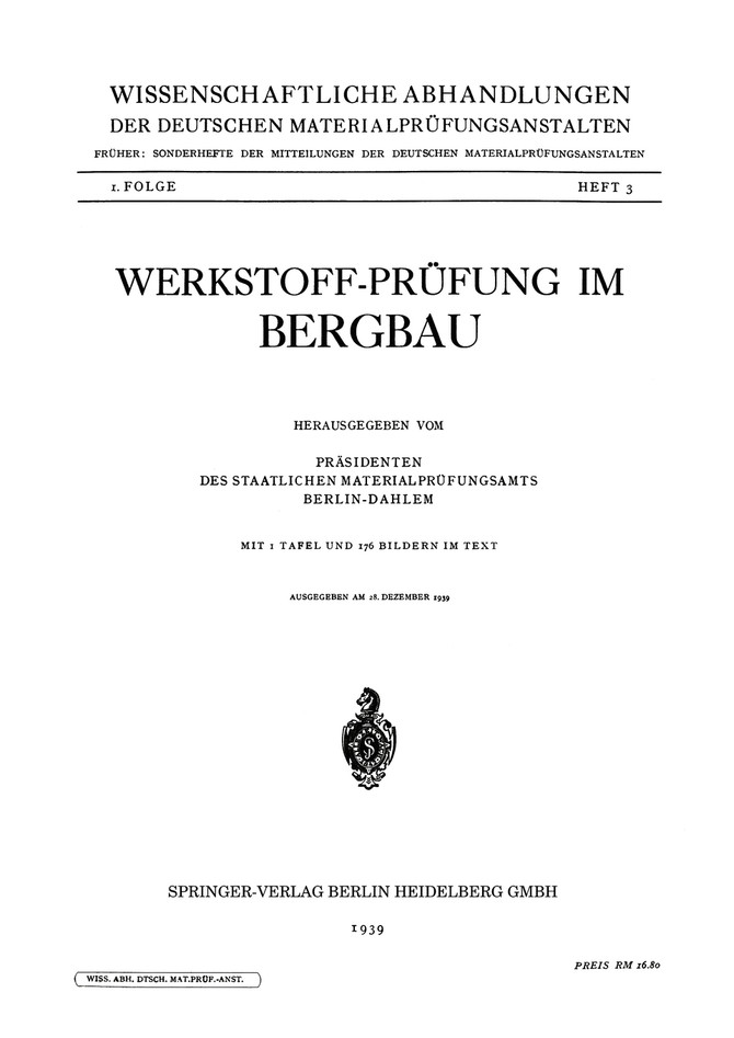 Werkstoff-Prufung Im Bergbau