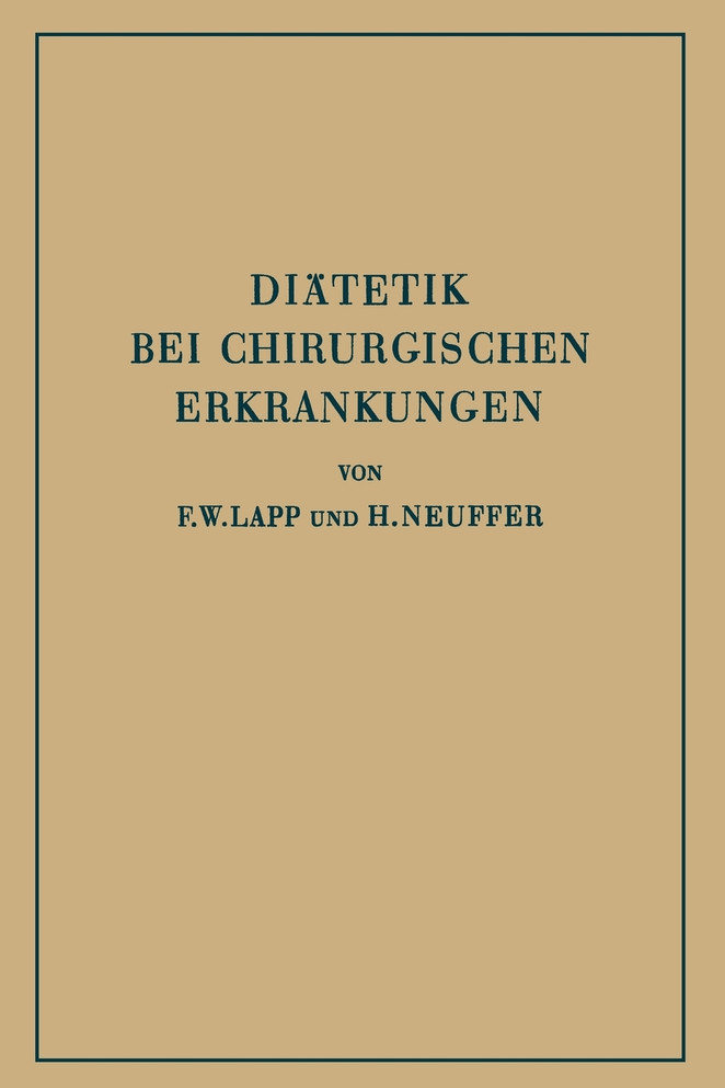 Diätetik bei Chirurgischen Erkrankungen