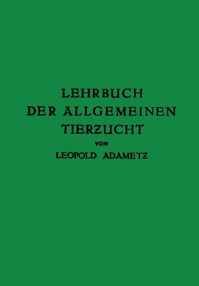 Lehrbuch der Allgemeinen Tierzucht