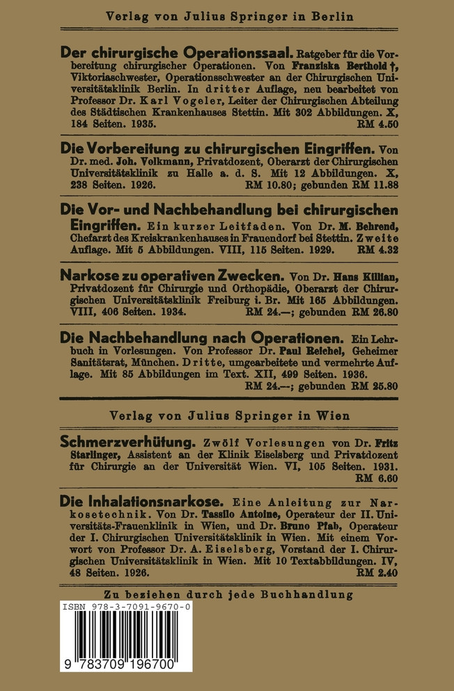Die Krankenpflege in der Chirurgie