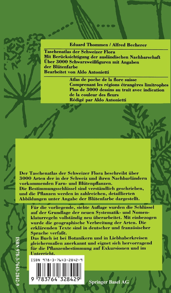 Taschenatlas der Schweizer Flora Atlas de poche de la flore suisse