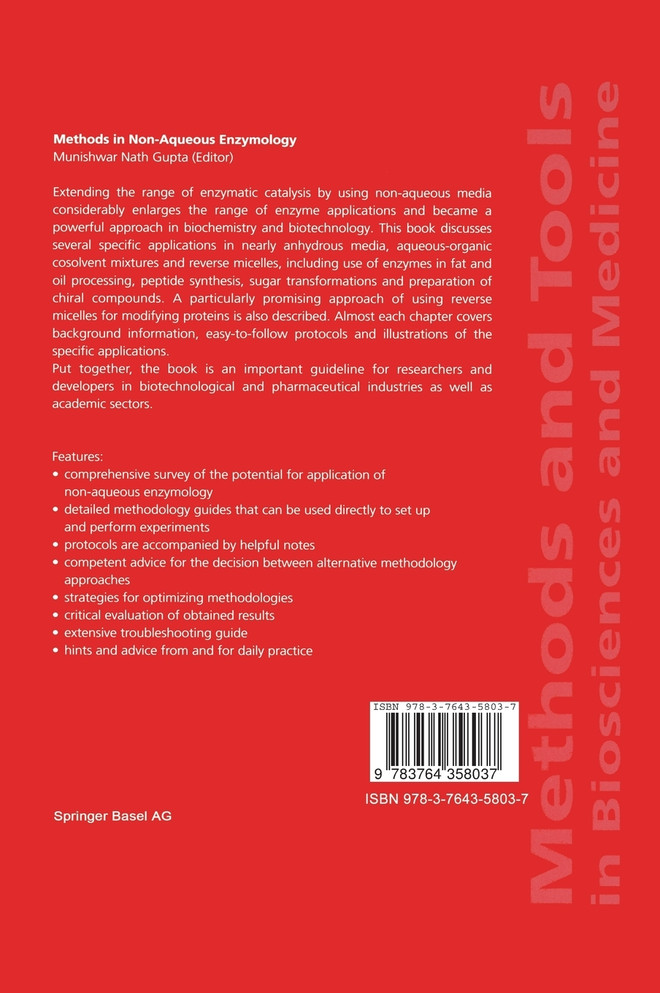 Methods in Non-Aqueous Enzymology