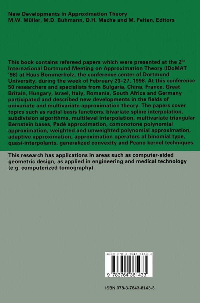 New Developments in Approximation Theory