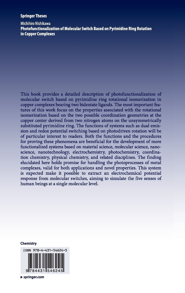 Photofunctionalization of Molecular Switch Based on Pyrimidine Ring Rotation in Copper Complexes