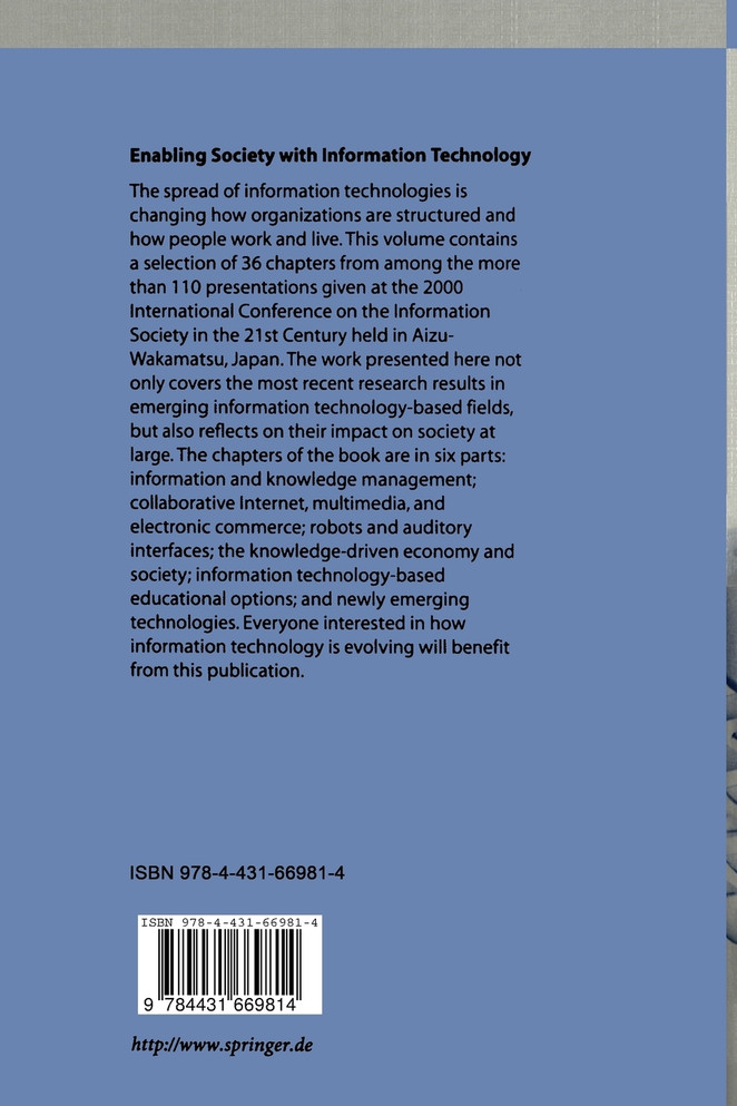 Enabling Society with Information Technology