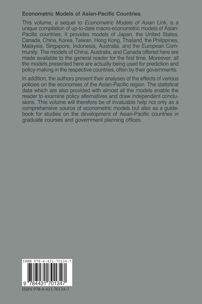 Econometric Models of Asian-Pacific Countries