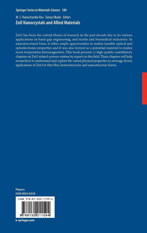 ZnO Nanocrystals and Allied Materials