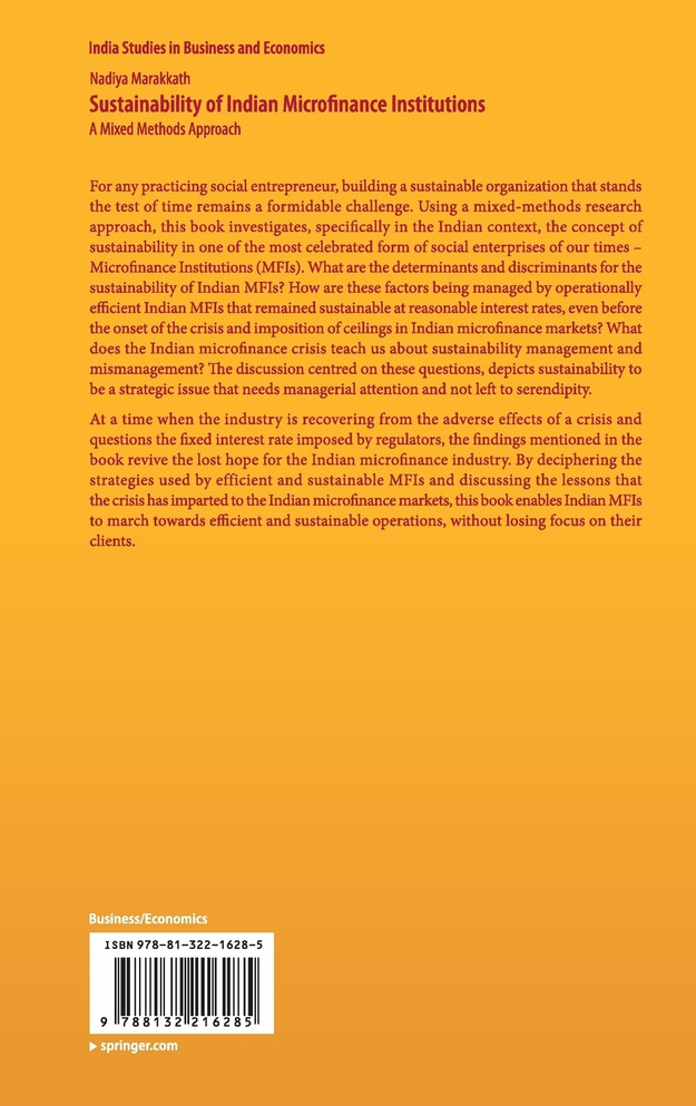 Sustainability of Indian Microfinance Institutions