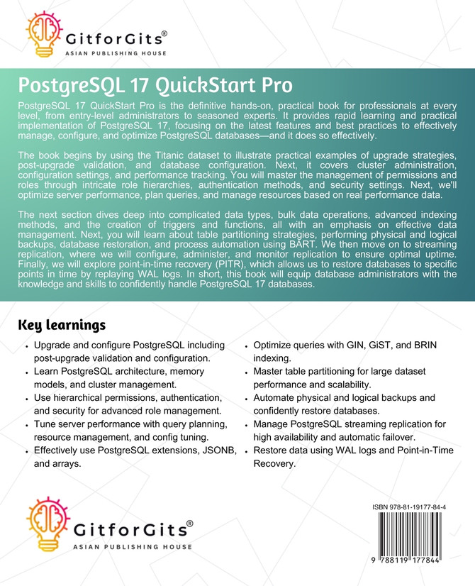 PostgreSQL 17 QuickStart Pro