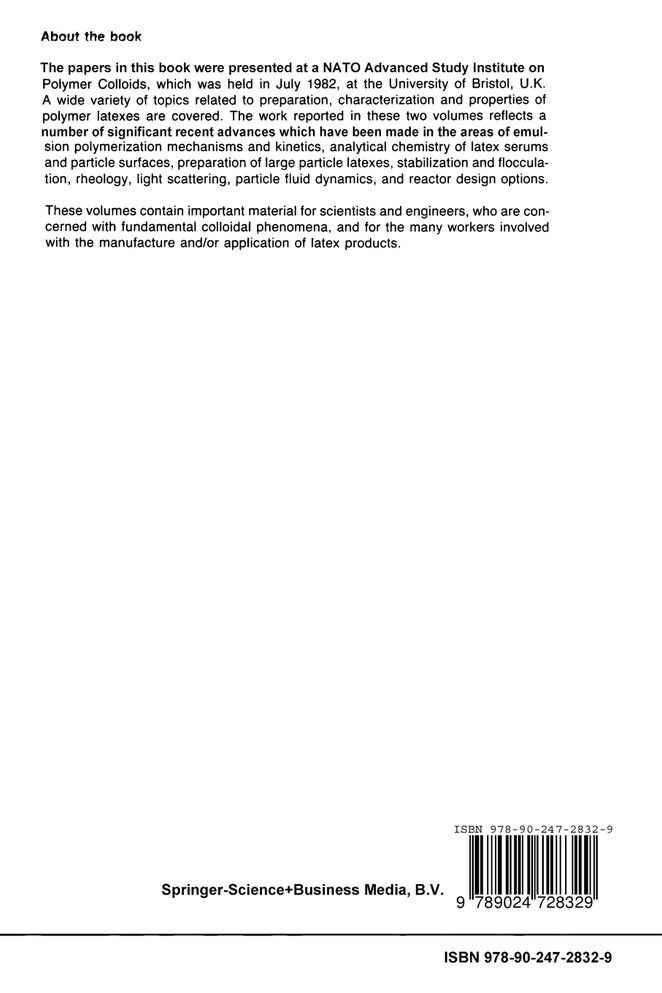 Science and Technology of Polymer Colloids
