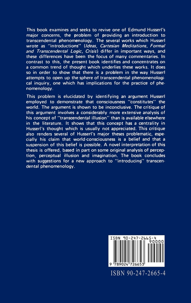 Husserl's "Introductions to Phenomenology"