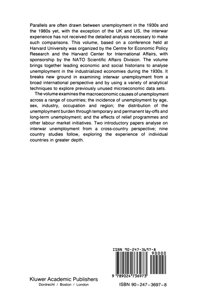 Interwar Unemployment in International Perspective