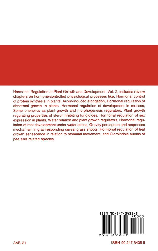 Hormonal Regulation of Plant Growth and Development