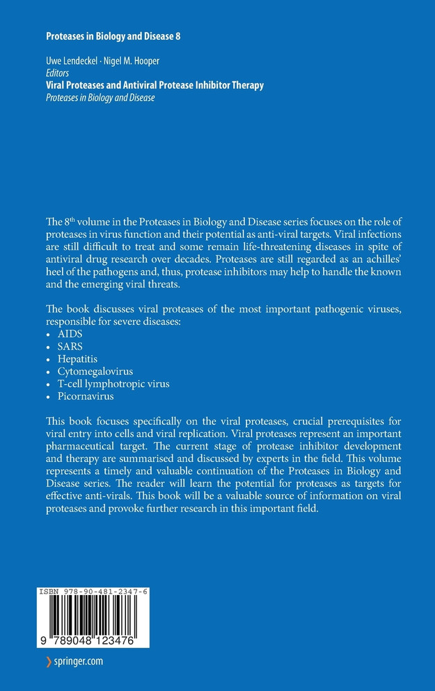 Viral Proteases and Antiviral Protease Inhibitor Therapy
