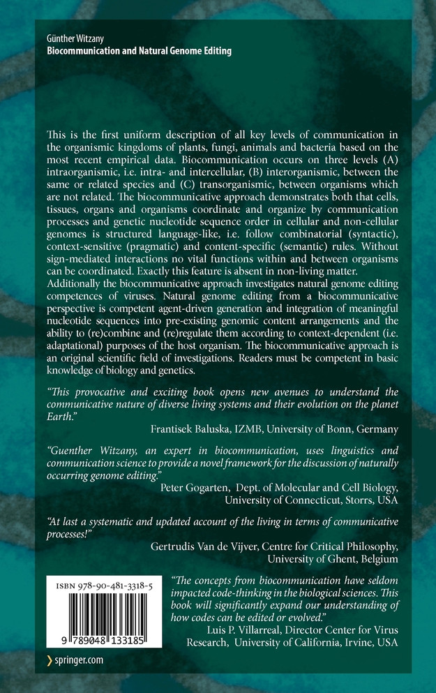 Biocommunication and Natural Genome Editing