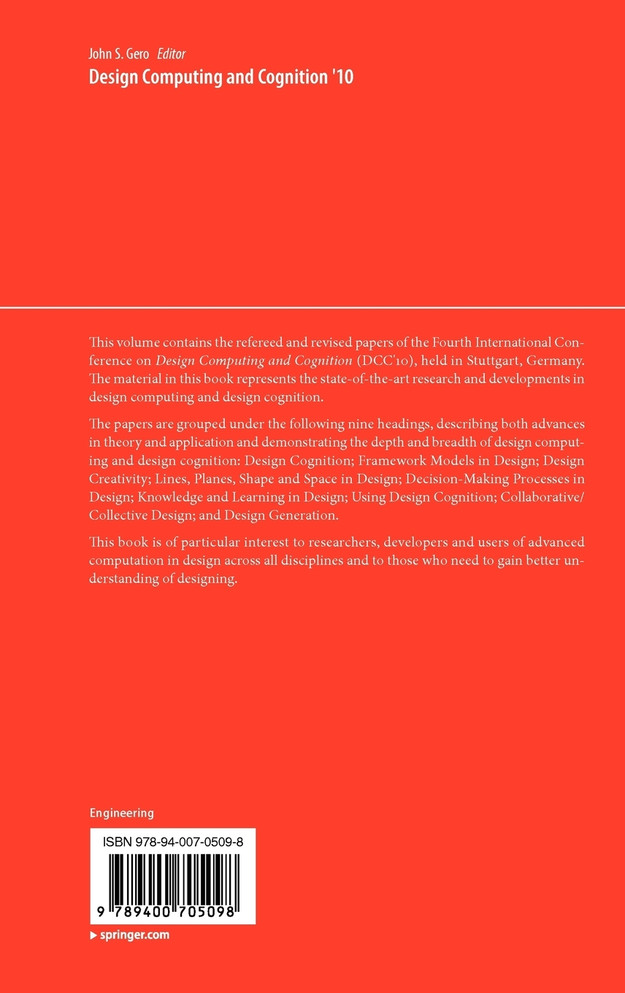 Design Computing and Cognition '10