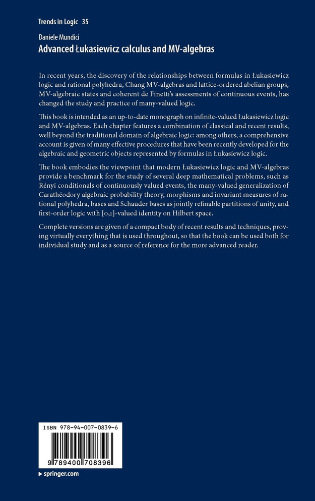 Advanced Łukasiewicz calculus and MV-algebras