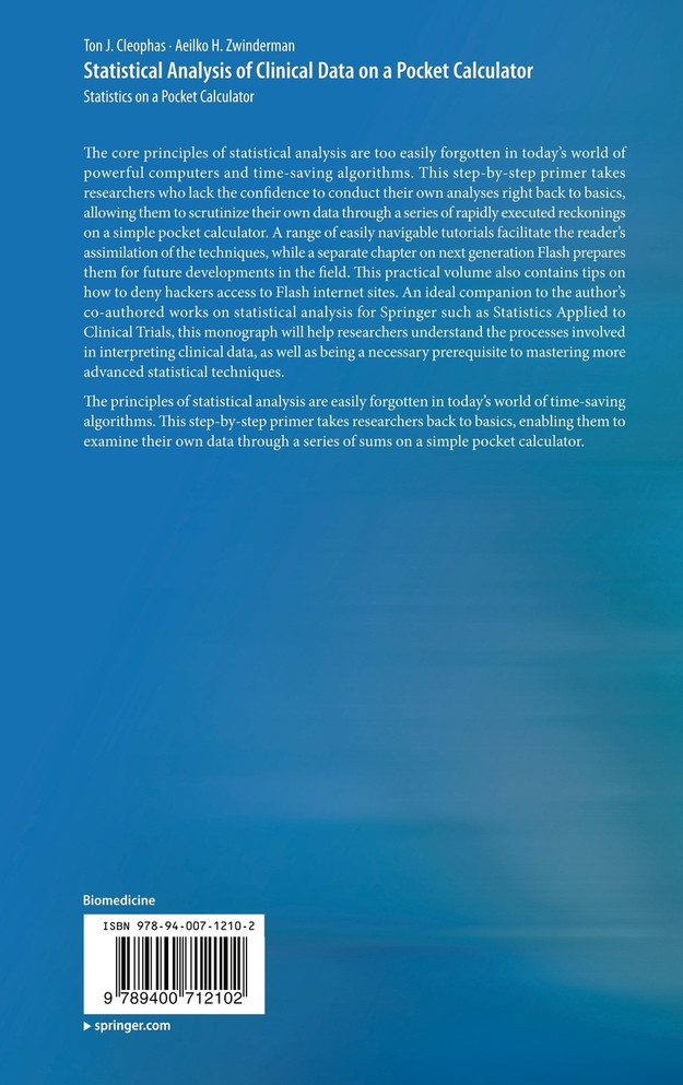 Statistical Analysis of Clinical Data on a Pocket Calculator