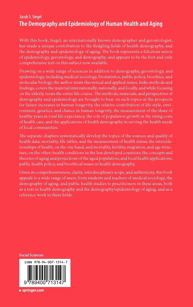 The Demography and Epidemiology of Human Health and Aging