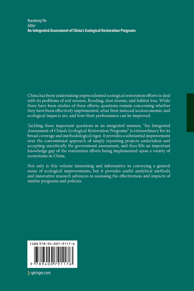 An Integrated Assessment of China's Ecological Restoration Programs