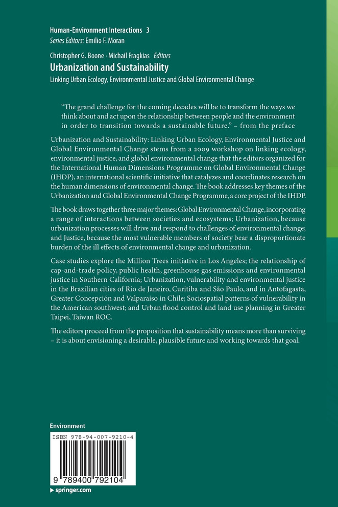 Urbanization and Sustainability