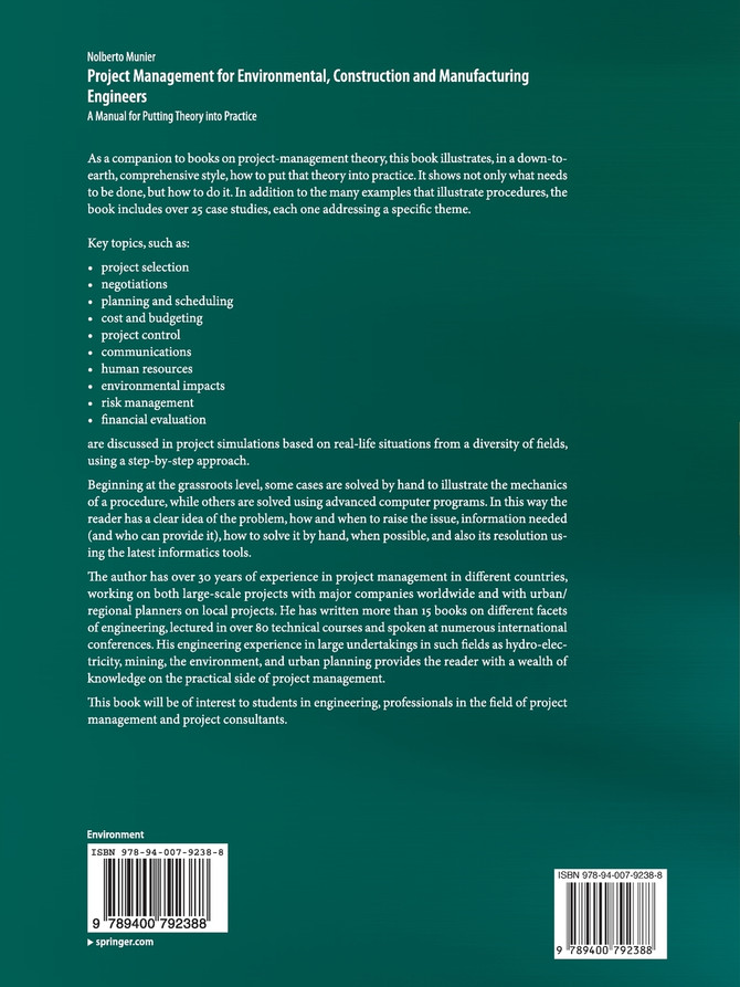 Project Management for Environmental, Construction and Manufacturing Engineers