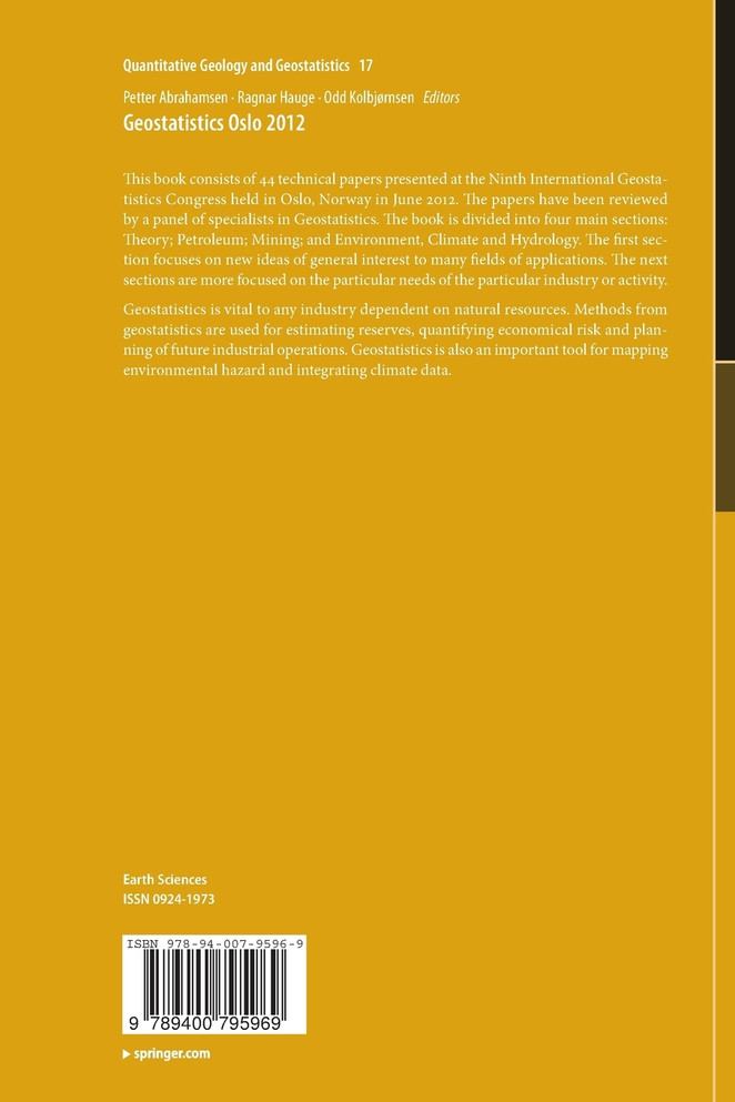Geostatistics Oslo 2012
