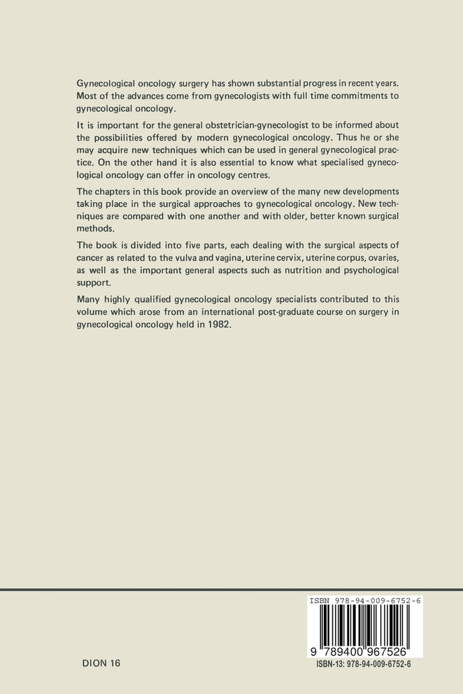 Surgery in Gynecological Oncology