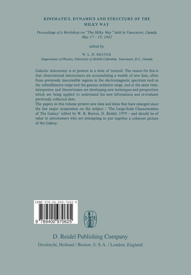 Kinematics, Dynamics and Structure of the Milky Way