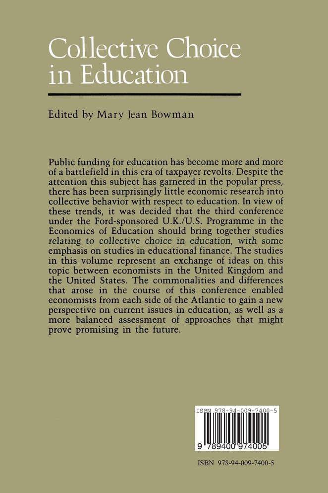 Collective Choice in Education