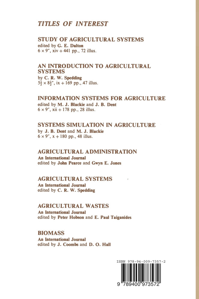 Managing Agricultural Systems