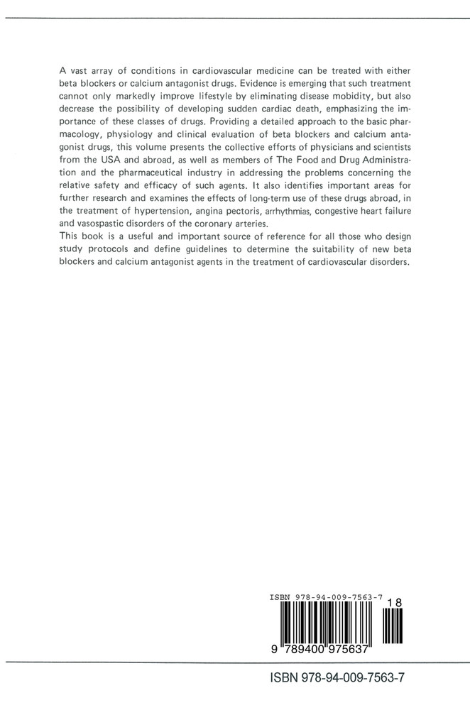 The Evaluation of Beat Blocker and Calcium Antagonist Drugs