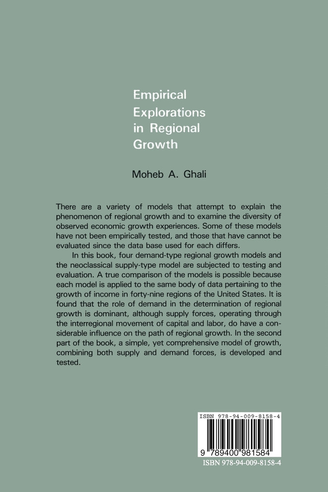 Empirical Explorations in Regional Growth