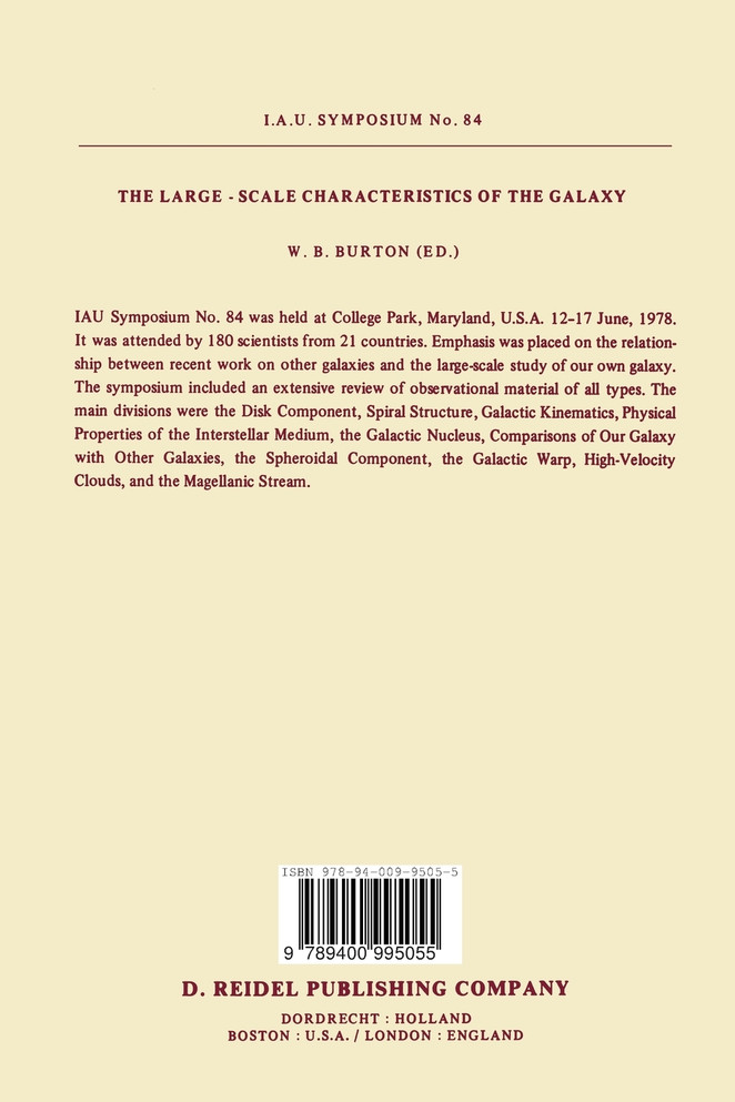 The Large-Scale Characteristics of the Galaxy