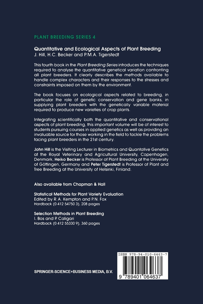 Quantitative and Ecological Aspects of Plant Breeding