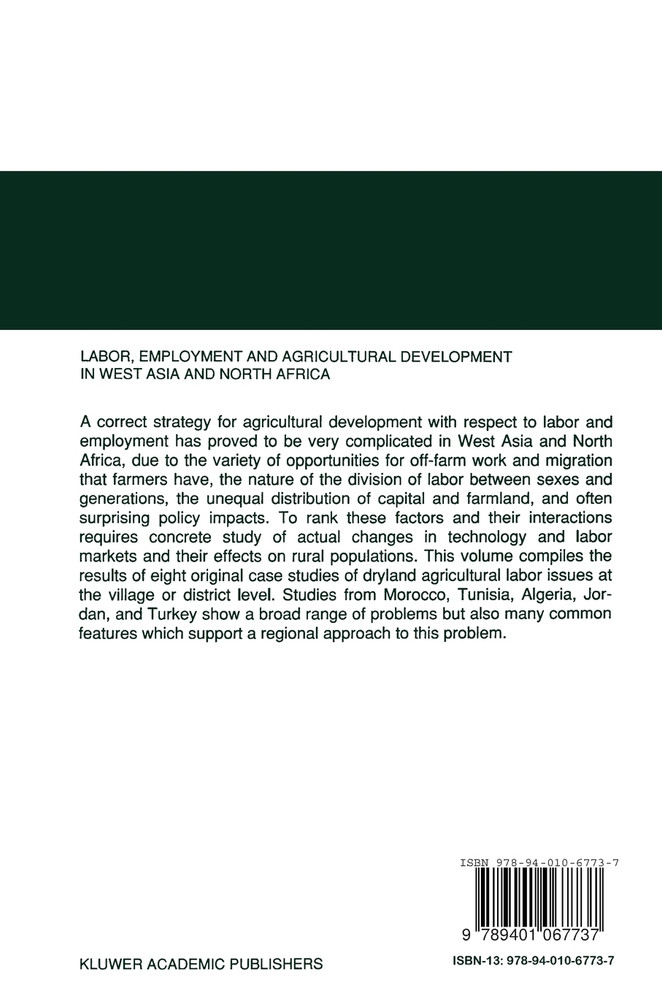 Labor, Employment and Agricultural Development in West Asia and North Africa