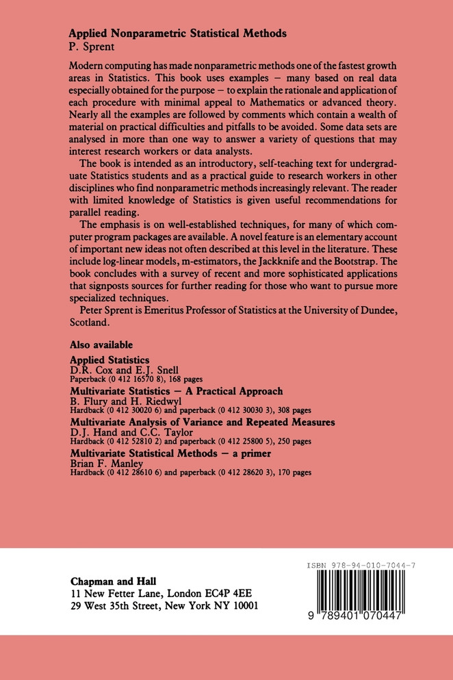Applied Nonparametric Statistical Methods