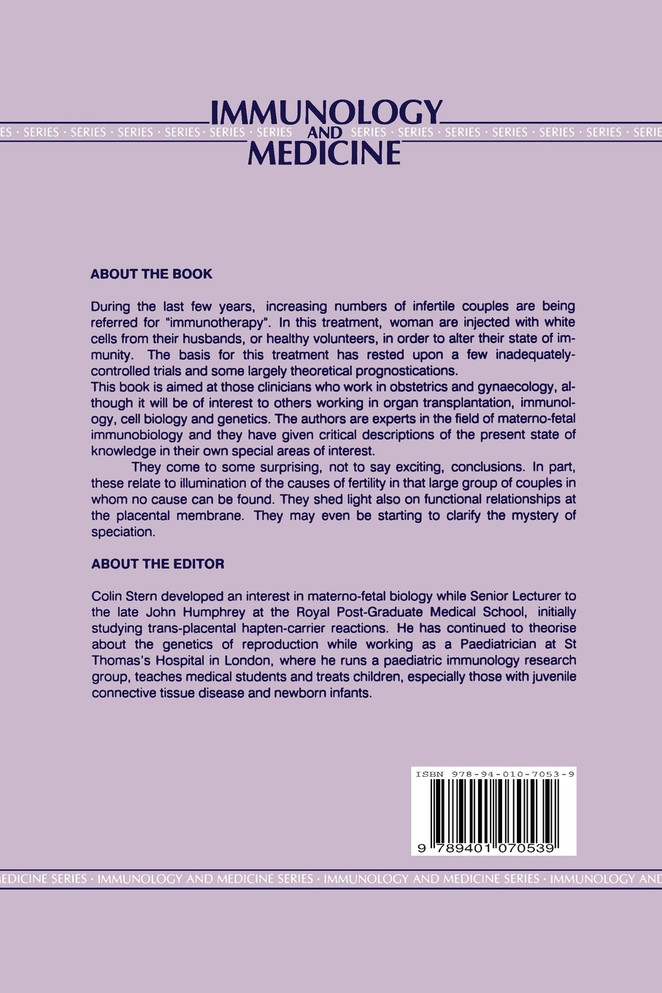 Immunology of Pregnancy and its Disorders