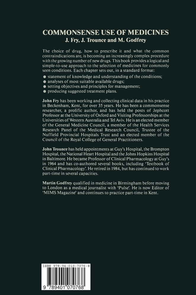 Commonsense use of Medicines