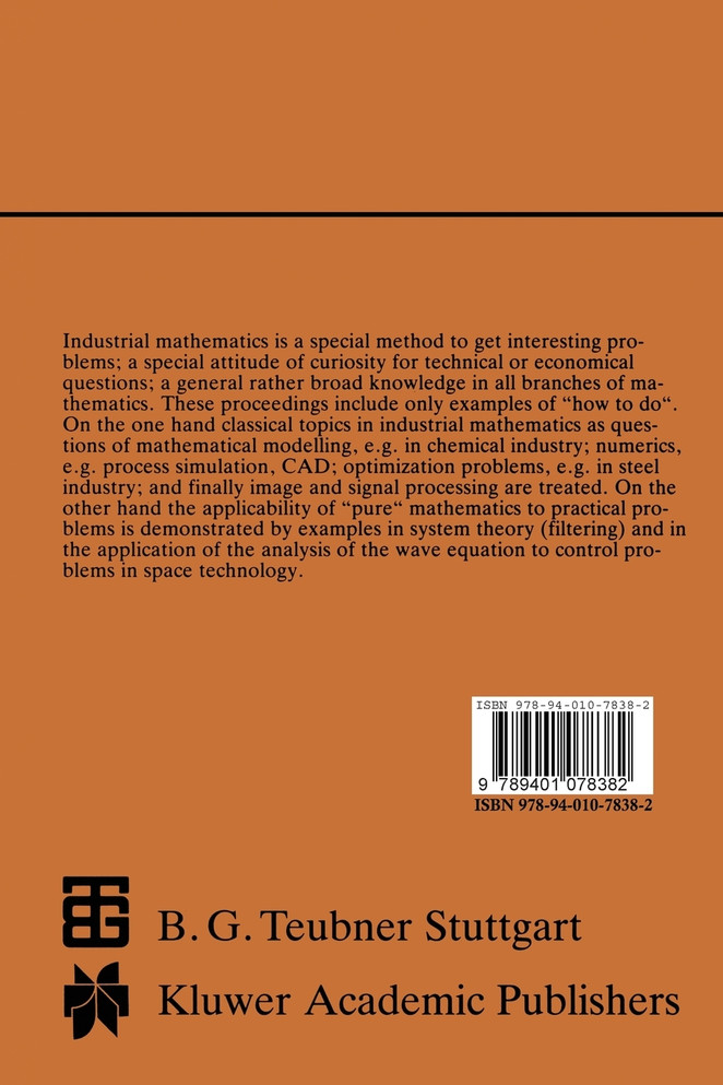 Proceedings of the Second European Symposium on Mathematics in Industry