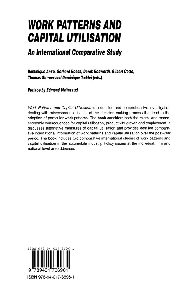 Work Patterns and Capital Utilisation