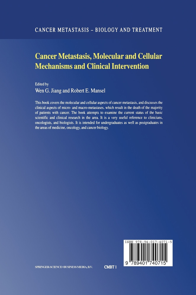 Cancer Metastasis, Molecular and Cellular Mechanisms and Clinical Intervention