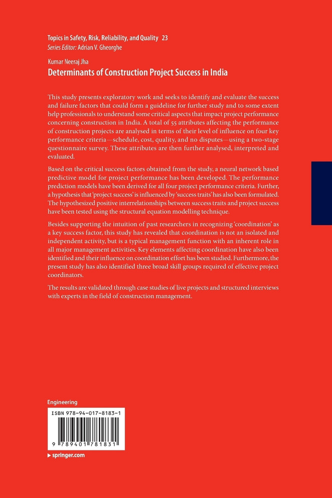 Determinants of Construction Project Success in India