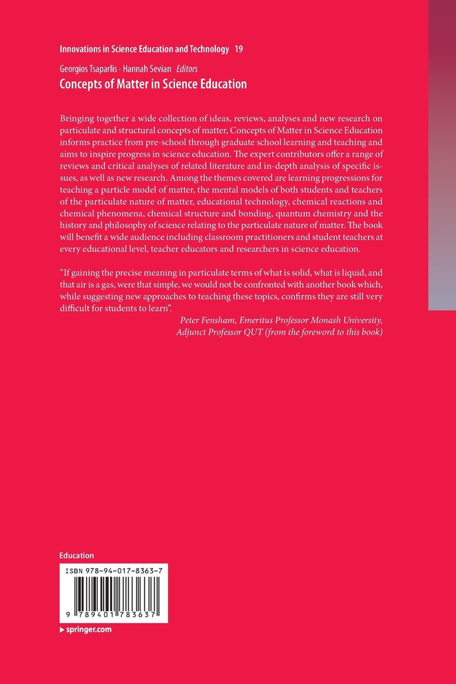 Concepts of Matter in Science Education