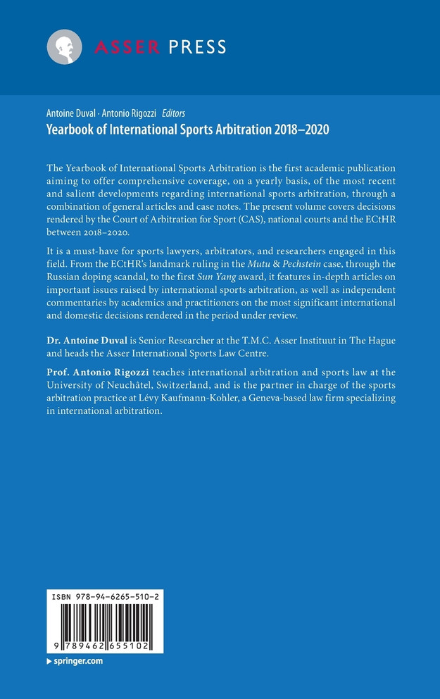 Yearbook of International Sports Arbitration 2018-2020