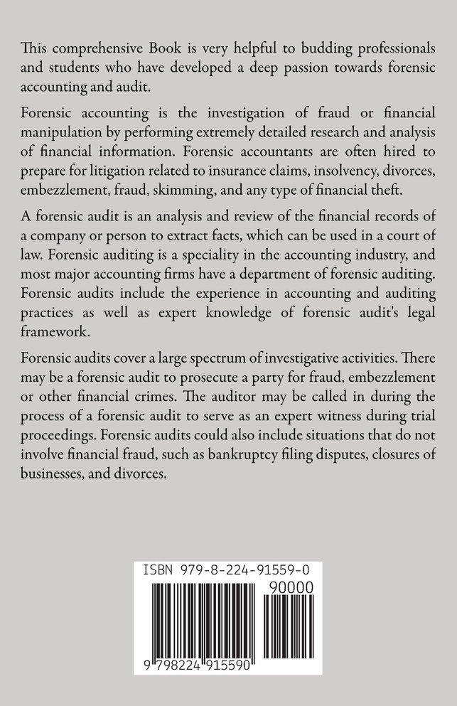 Forensic Accounting, Fraud Investigation And Fraud Analytics