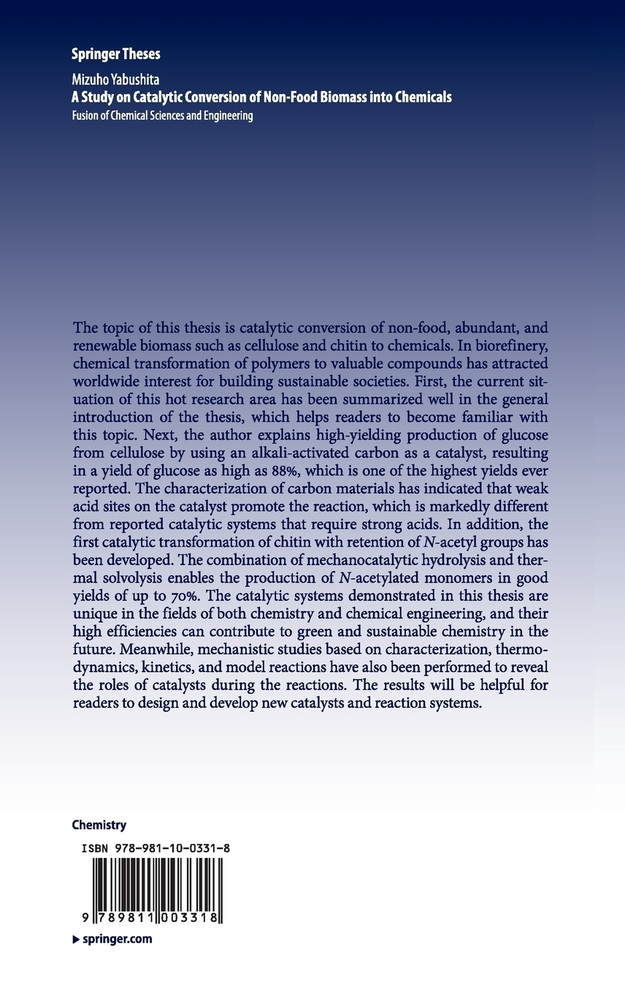 A Study on Catalytic Conversion of Non-Food Biomass into Chemicals