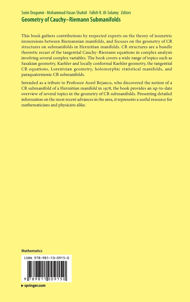 Geometry of Cauchy-Riemann Submanifolds