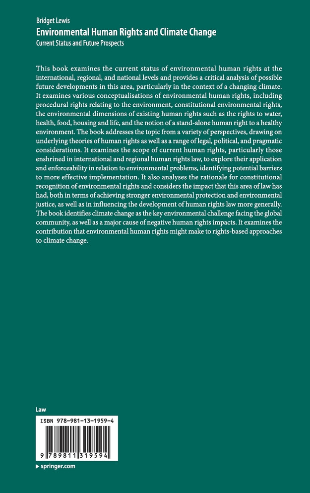 Environmental Human Rights and Climate Change